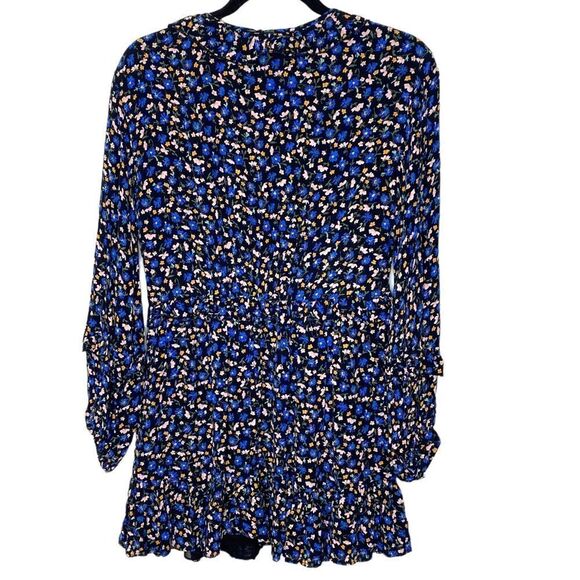 ZARA Long Sleeve Floral Ruffle Dress - Picture 9 of 16